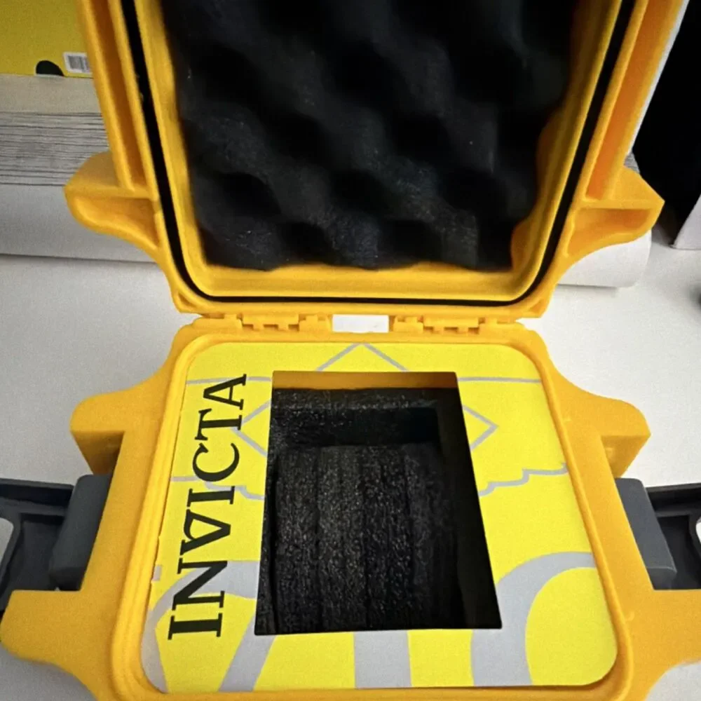 Invicta 1 Watch Yellow/Gray Plastic Foam Storage Box Case